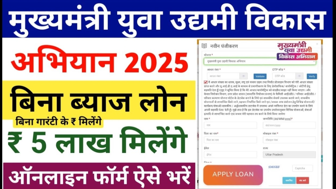 CM Yuva Udyami Vikaas Abhiyaan Yojana 2025